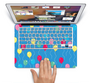 The Blue With Colorful Flying Balloons Skin Set for the Apple MacBook Pro 15" with Retina Display