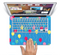 The Blue With Colorful Flying Balloons Skin Set for the Apple MacBook Air 11"