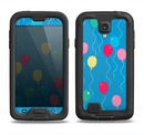 The Blue With Colorful Flying Balloons Samsung Galaxy S4 LifeProof Fre Case Skin Set