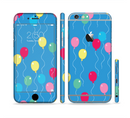 The Blue With Colorful Flying Balloons Sectioned Skin Series for the Apple iPhone 6s Plus