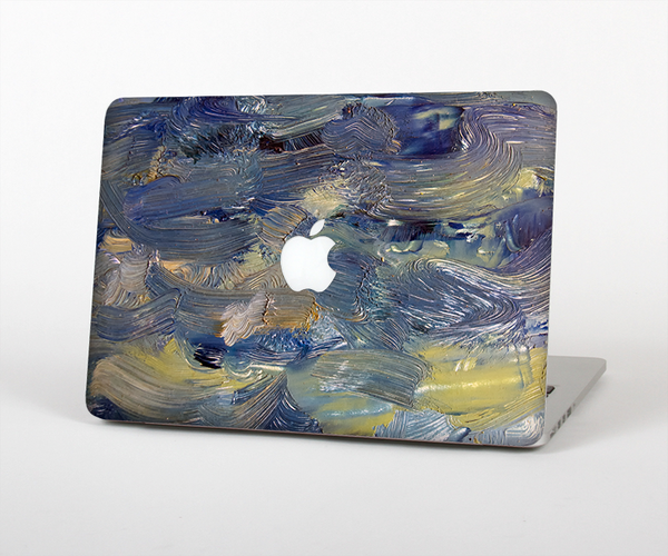 The Blue & Yellow Abstract Oil Painting Skin Set for the Apple MacBook Air 11"