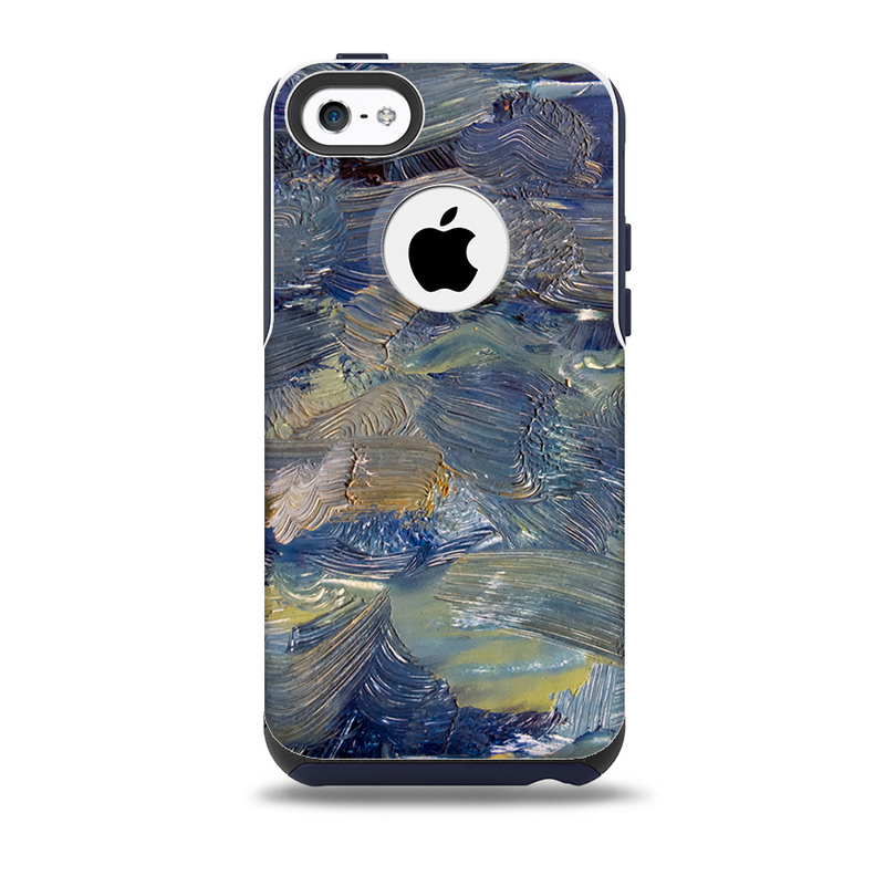 The Blue & Yellow Abstract Oil Painting Skin for the iPhone 5c OtterBox Commuter Case