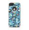 The Blue and Black Branches with Abstract Big Eyed Owls Apple iPhone 5-5s Otterbox Commuter Case Skin Set