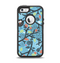 The Blue and Black Branches with Abstract Big Eyed Owls Apple iPhone 5-5s Otterbox Defender Case Skin Set