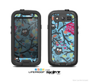 The Blue and Black Branches with Abstract Big Eyed Owls Skin For The Samsung Galaxy S3 LifeProof Case