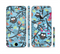 The Blue and Black Branches with Abstract Big Eyed Owls Sectioned Skin Series for the Apple iPhone 6 Plus