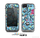The Blue and Black Branches with Abstract Big Eyed Owls Skin for the Apple iPhone 5c LifeProof Case