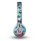 The Blue and Black Branches with Abstract Big Eyed Owls Skin for the Beats by Dre Mixr Headphones