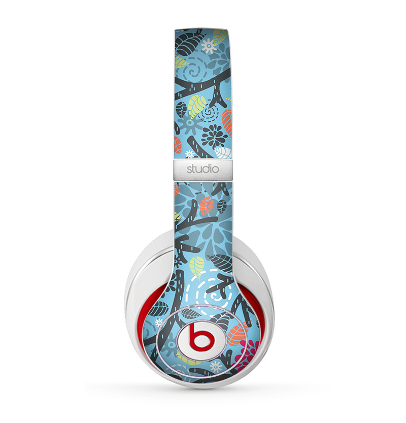 The Blue and Black Branches with Abstract Big Eyed Owls Skin for the Beats by Dre Studio (2013+ Version) Headphones