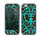 The Blue and Brown Elegant Lace Pattern Skin Set for the iPhone 5-5s Skech Glow Case