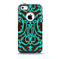 The Blue and Brown Elegant Lace Pattern Skin for the iPhone 5c OtterBox Commuter Case