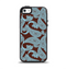The Blue and Brown Paisley Pattern V4 Apple iPhone 5-5s Otterbox Symmetry Case Skin Set