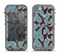 The Blue and Brown Paisley Pattern V4 Apple iPhone 5c LifeProof Nuud Case Skin Set