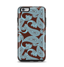 The Blue and Brown Paisley Pattern V4 Apple iPhone 6 Plus Otterbox Symmetry Case Skin Set