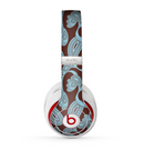 The Blue and Brown Paisley Pattern V4 Skin for the Beats by Dre Studio (2013+ Version) Headphones
