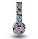 The Blue and Brown Paisley Pattern V4 Skin for the Original Beats by Dre Wireless Headphones
