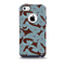 The Blue and Brown Paisley Pattern V4 Skin for the iPhone 5c OtterBox Commuter Case