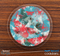 The Blue and Coral Butterfly Abstract Skinned Foam-Backed Coaster Set