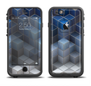 The Blue and Gray 3D Cubes Apple iPhone 6/6s LifeProof Fre Case Skin Set
