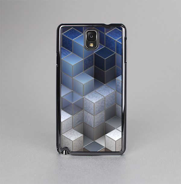 The Blue and Gray 3D Cubes Skin-Sert Case for the Samsung Galaxy Note 3
