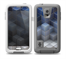 The Blue and Gray 3D Cubes Skin for the Samsung Galaxy S5 frē LifeProof Case