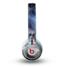 The Blue and Gray 3D Cubes Skin for the Beats by Dre Mixr Headphones
