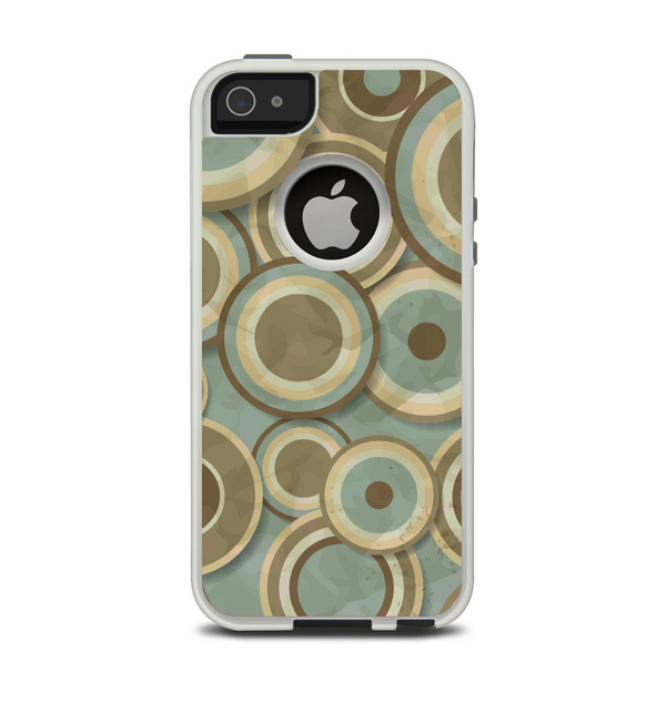 The Blue and Green Overlapping Circles Apple iPhone 5-5s Otterbox Commuter Case Skin Set