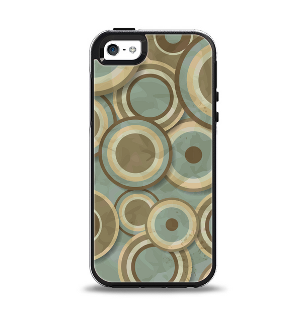 The Blue and Green Overlapping Circles Apple iPhone 5-5s Otterbox Symmetry Case Skin Set