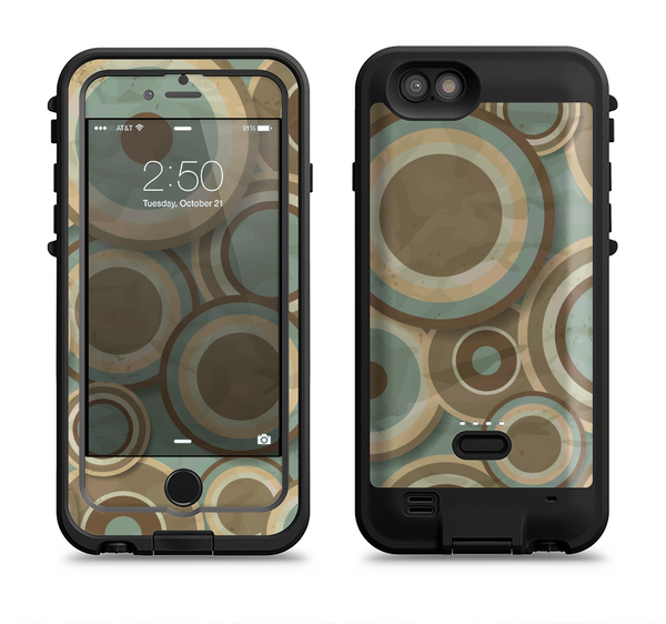 The Blue and Green Overlapping Circles Apple iPhone 6/6s LifeProof Fre POWER Case Skin Set