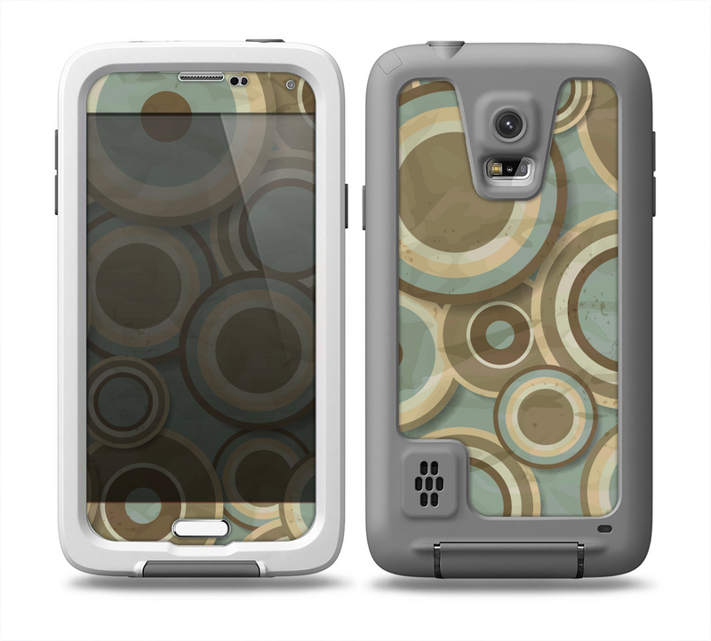 The Blue and Green Overlapping Circles Skin for the Samsung Galaxy S5 frē LifeProof Case