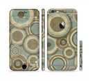 The Blue and Green Overlapping Circles Sectioned Skin Series for the Apple iPhone 6s Plus