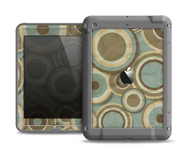 The Blue and Green Overlapping Circles Apple iPad Mini LifeProof Fre Case Skin Set