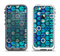 The Blue and Green Vibrant Hexagons Apple iPhone 5-5s LifeProof Fre Case Skin Set