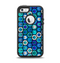 The Blue and Green Vibrant Hexagons Apple iPhone 5-5s Otterbox Defender Case Skin Set