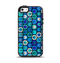 The Blue and Green Vibrant Hexagons Apple iPhone 5-5s Otterbox Symmetry Case Skin Set
