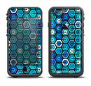 The Blue and Green Vibrant Hexagons Apple iPhone 6/6s LifeProof Fre Case Skin Set
