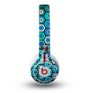 The Blue and Green Vibrant Hexagons Skin for the Beats by Dre Mixr Headphones