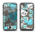 The Blue and Pink Vector Faced Cats Apple iPhone 6/6s LifeProof Fre Case Skin Set