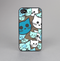 The Blue and Pink Vector Faced Cats Skin-Sert for the Apple iPhone 4-4s Skin-Sert Case