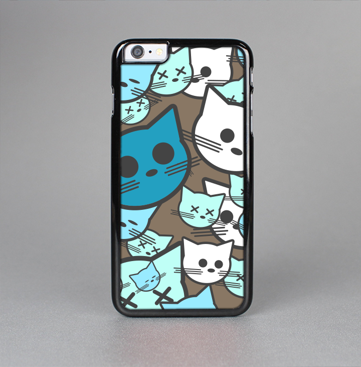 The Blue and Pink Vector Faced Cats Skin-Sert Case for the Apple iPhone 6 Plus