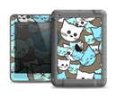 The Blue and Pink Vector Faced Cats Apple iPad Air LifeProof Fre Case Skin Set