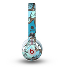 The Blue and Pink Vector Faced Cats Skin for the Beats by Dre Mixr Headphones