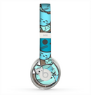 The Blue and Pink Vector Faced Cats Skin for the Beats by Dre Solo 2 Headphones