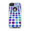 The Blue and Purple Strayed Polkadots Apple iPhone 5-5s Otterbox Commuter Case Skin Set