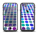 The Blue and Purple Strayed Polkadots Apple iPhone 6/6s Plus LifeProof Fre Case Skin Set