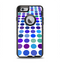 The Blue and Purple Strayed Polkadots Apple iPhone 6 Otterbox Defender Case Skin Set