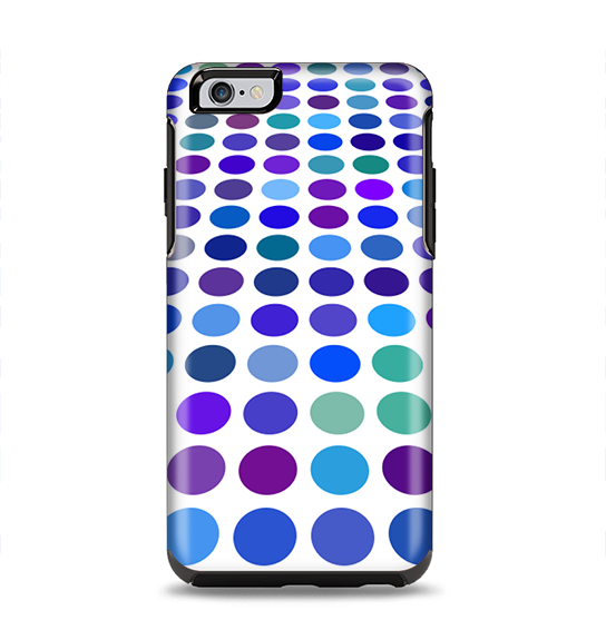 The Blue and Purple Strayed Polkadots Apple iPhone 6 Plus Otterbox Symmetry Case Skin Set
