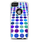 The Blue and Purple Strayed Polkadots Skin For The iPhone 5-5s Otterbox Commuter Case