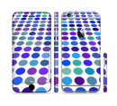 The Blue and Purple Strayed Polkadots Sectioned Skin Series for the Apple iPhone 6s