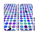 The Blue and Purple Strayed Polkadots Sectioned Skin Series for the Apple iPhone 6/6s Plus